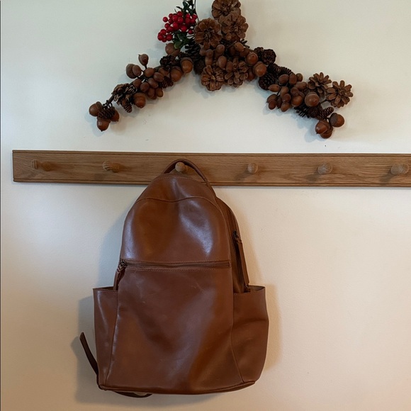 Able Tan Leather Backpack - Picture 5 of 11